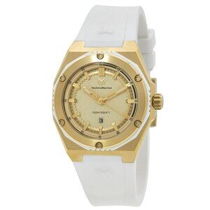 FX04304B NWT Technomarine Fashion Ladies Quartz Plastic and Stainless Steel Auth